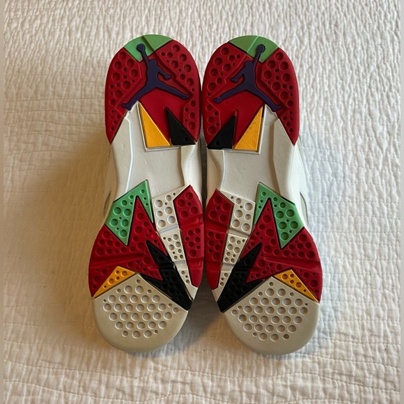 EUC Air Jordan 7 Retro 2015 “Hare” (304774-125) Size 6.5Y/ woman’s size 7.5 - Picture 7 of 14